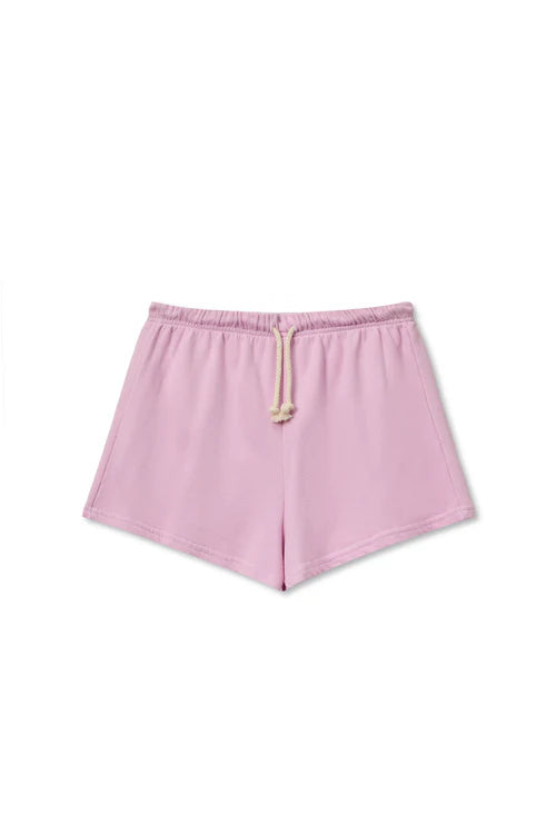 Perfect White Tee French Terry Shorts - Sugar Pink