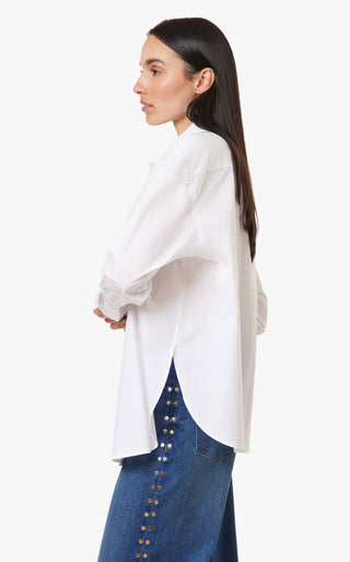 Cinched Cuff Poplin Shirt