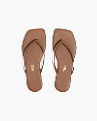 Square Toe Lilly Flip Flop - Ganache