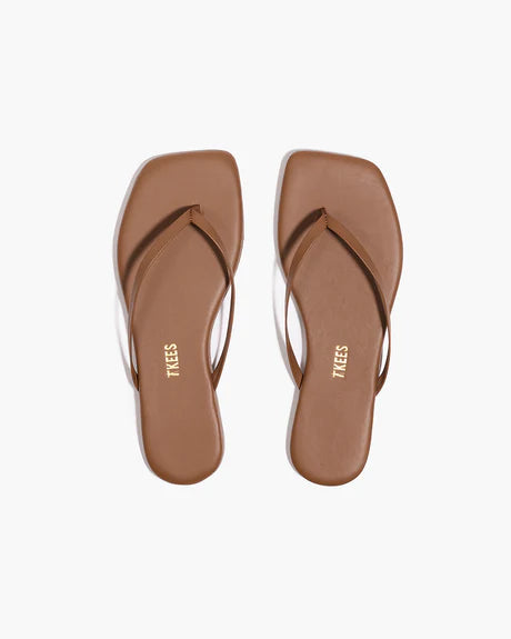 Square Toe Lilly Flip Flop - Ganache