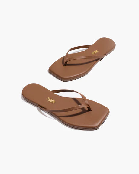 Square Toe Lilly Flip Flop - Ganache
