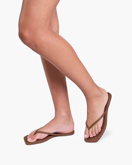 Square Toe Lilly Flip Flop - Ganache