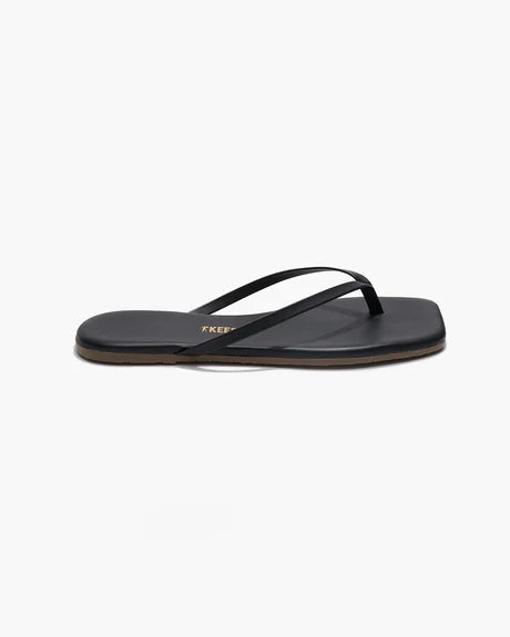 Square Toe Lilly Flip  Flop - Black