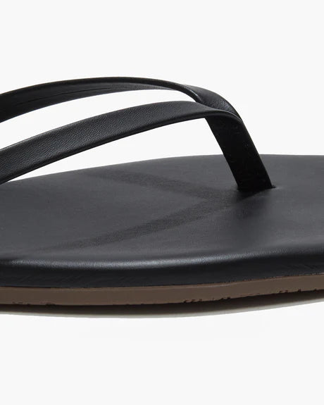 Square Toe Lilly Flip  Flop - Black