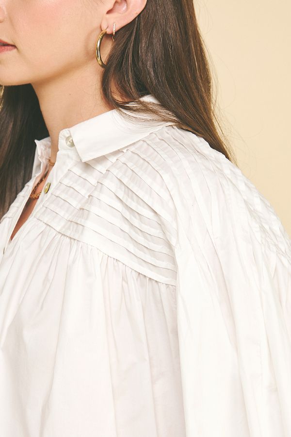 Tucked Detail Blouse - Off White