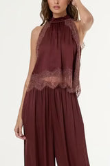 Celeste Lace Top - Sepia