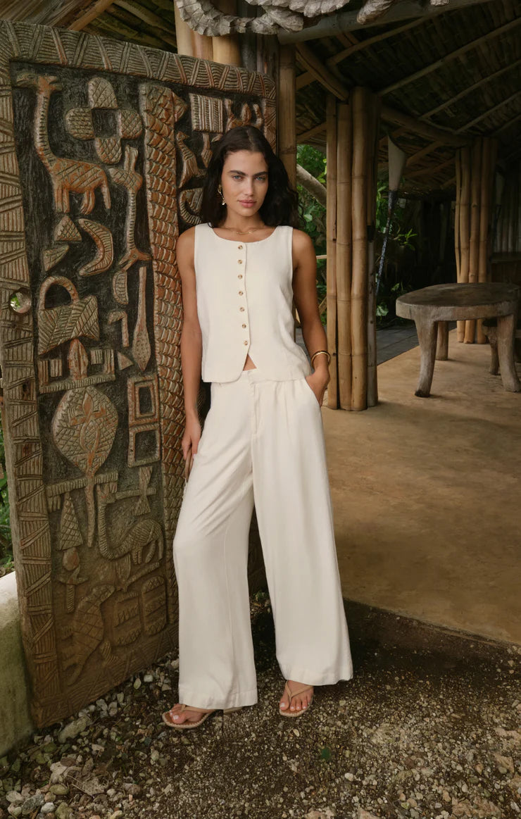 Overlook Linen Pant- Cloud