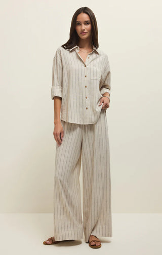 Z Supply Alfie Striped Button Up - Linen
