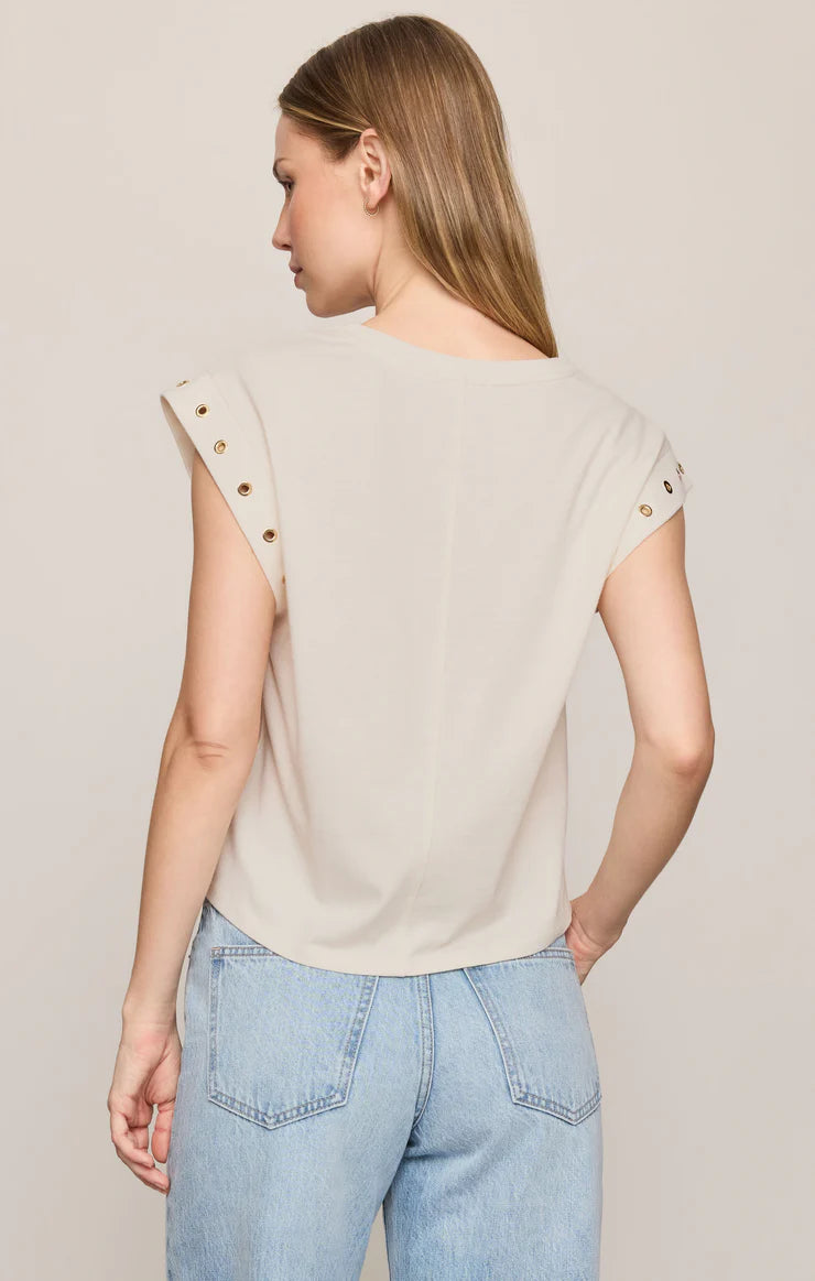 Camio Grommet Top - Sandstone