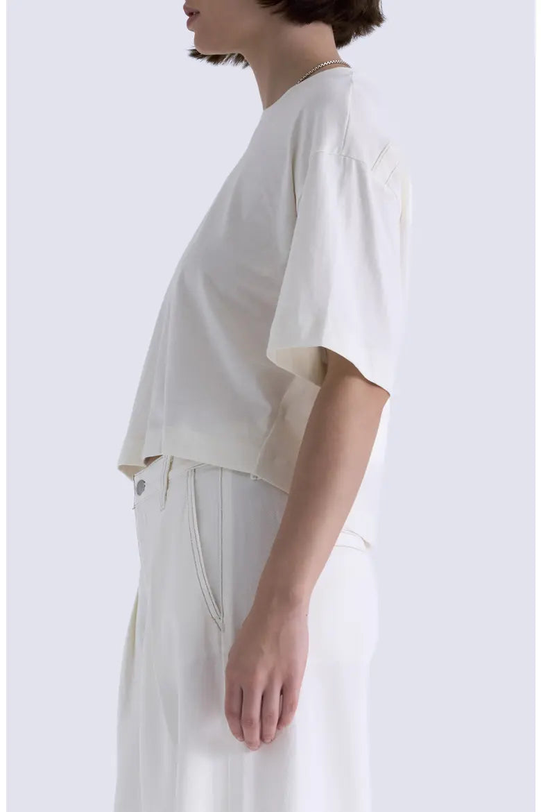 Mae Cropped Tee - Soft White