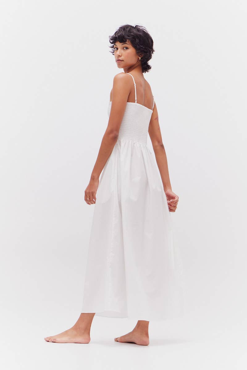  SMOCKED TOP MAXI DRESS