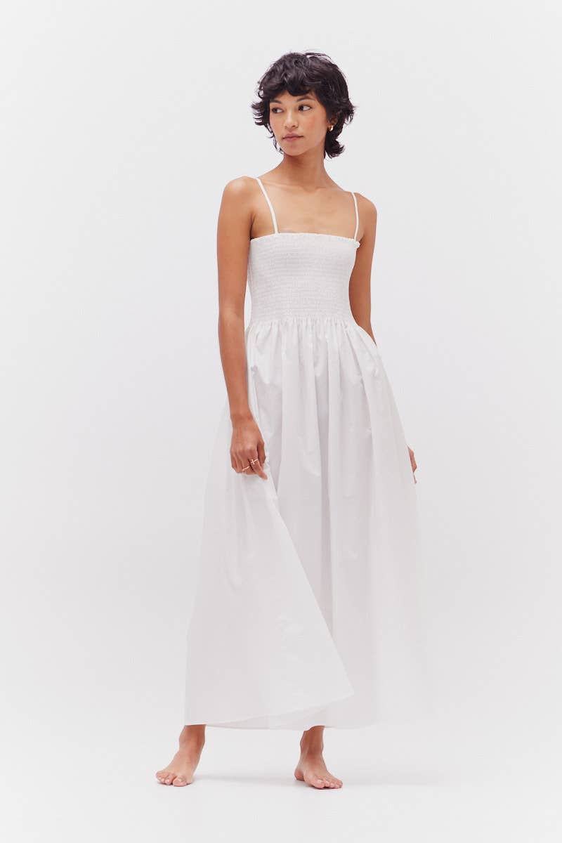  SMOCKED TOP MAXI DRESS
