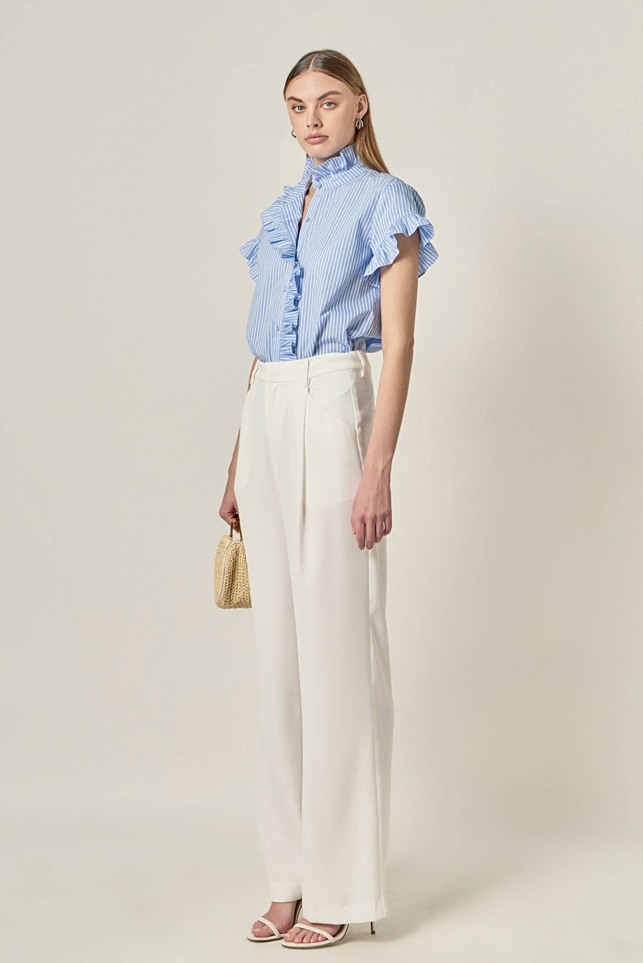 Striped Ruffle Shirt
