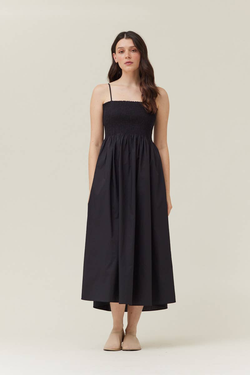  SMOCKED TOP MAXI DRESS