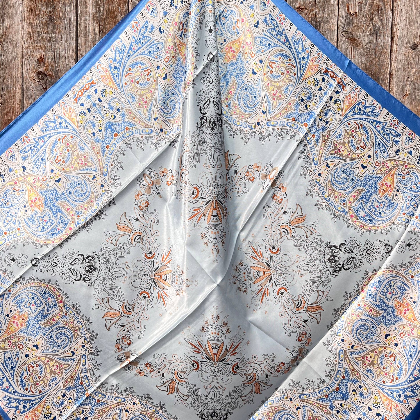 Blue Floral Wild Rag/Scarf