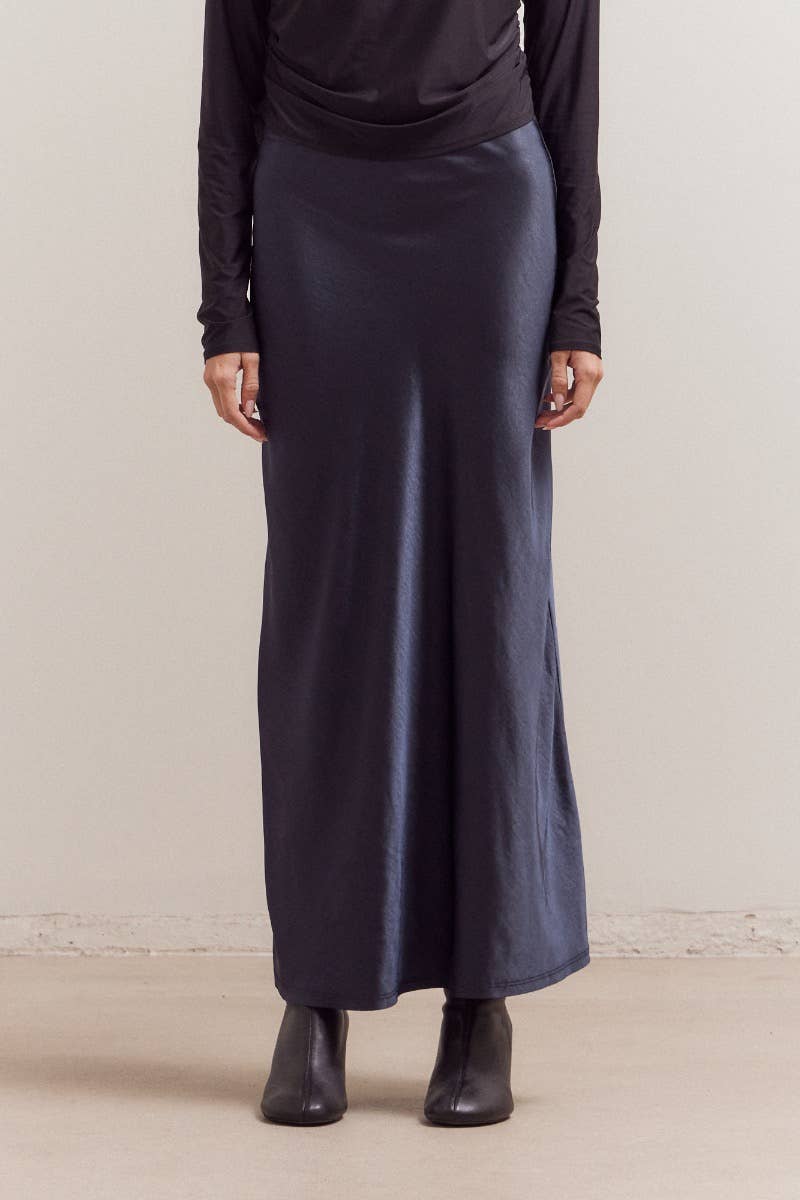 Mermaid Fit Satin Skirt