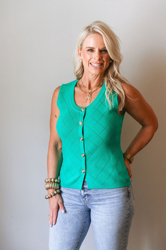 Green Sleeveless Sweater
