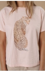 Peach Leopard Boy Tee