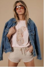 Peach Leopard Boy Tee