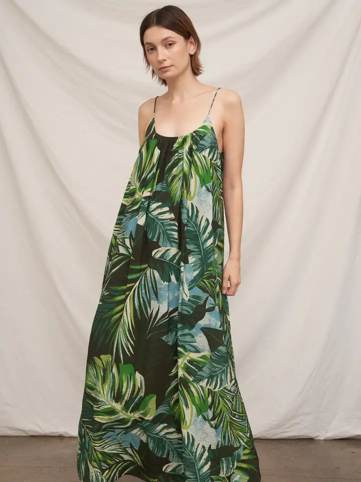 Dark Green Multi Maxi Dress