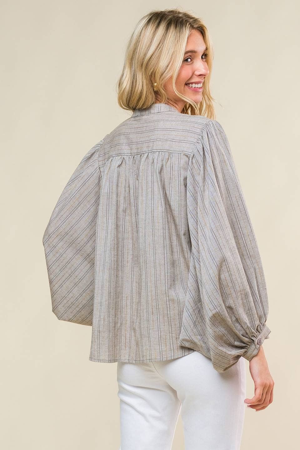 Ivory Striped Top