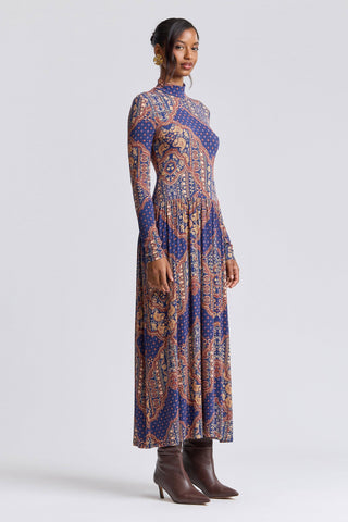 Drop-Waist Jersey Maxi Dress