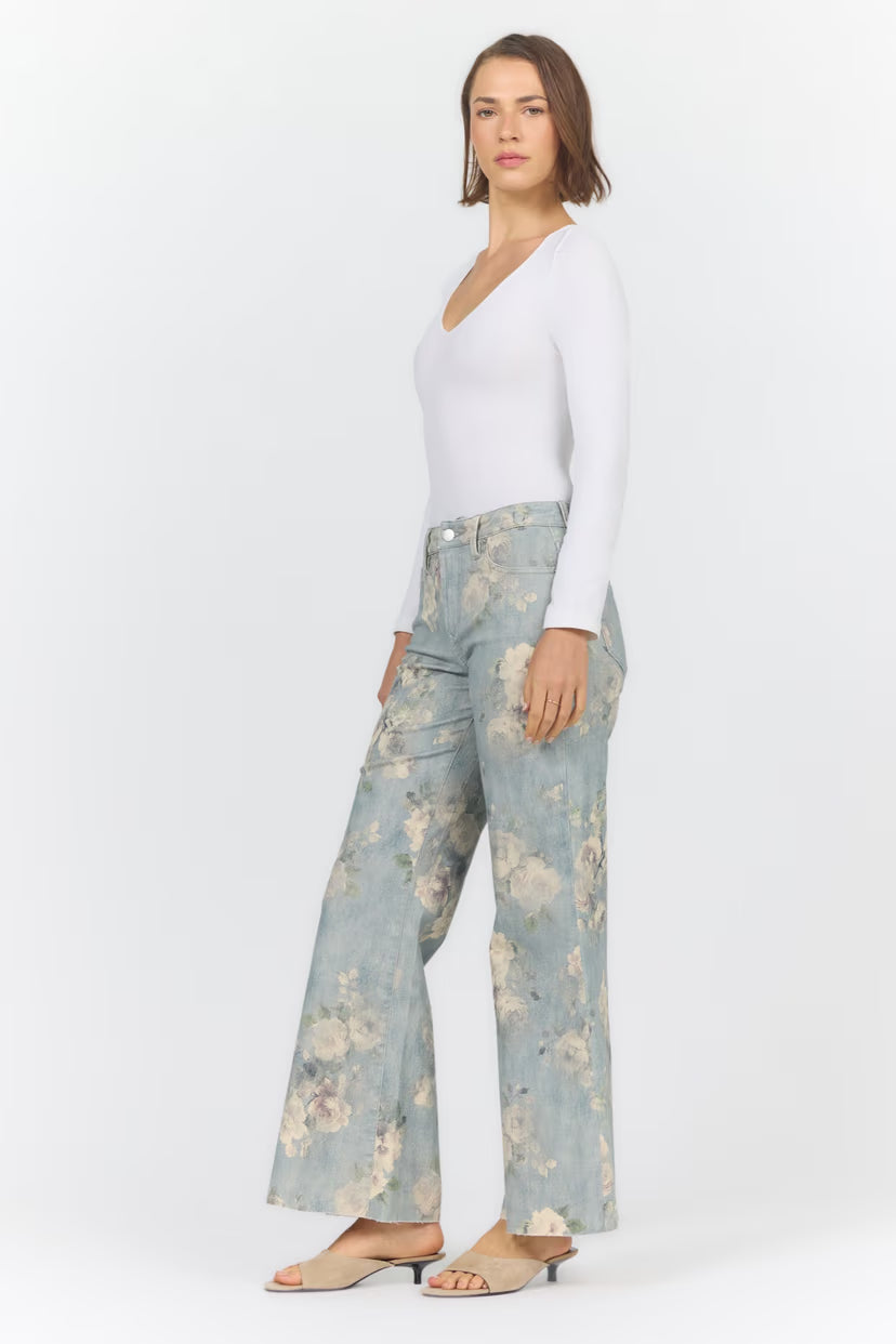 Micah Wide Leg Jean - Sea Glass