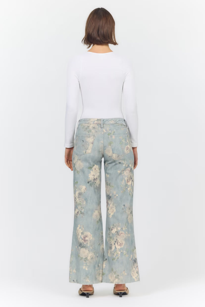 Micah Wide Leg Jean - Sea Glass