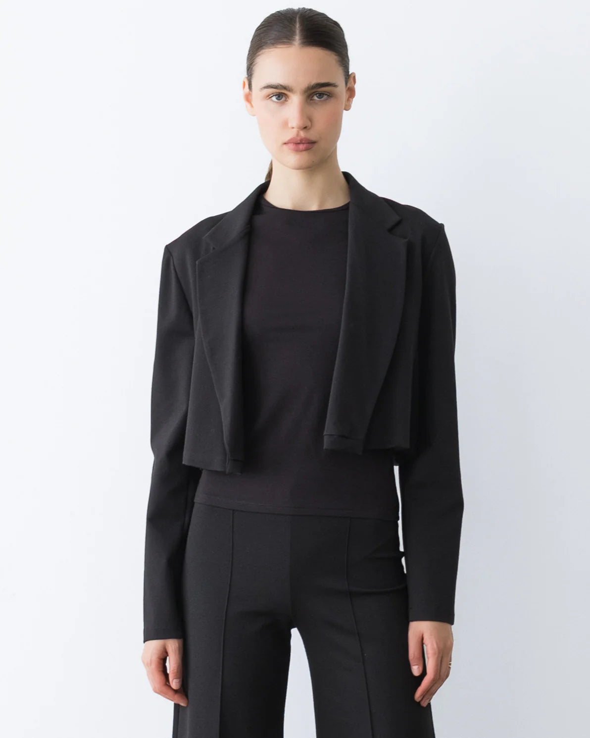 Ponte Knit Boxy Blazer