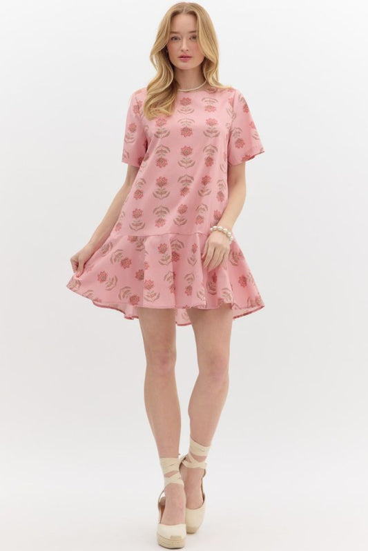 Salmon Drop Wait Dress