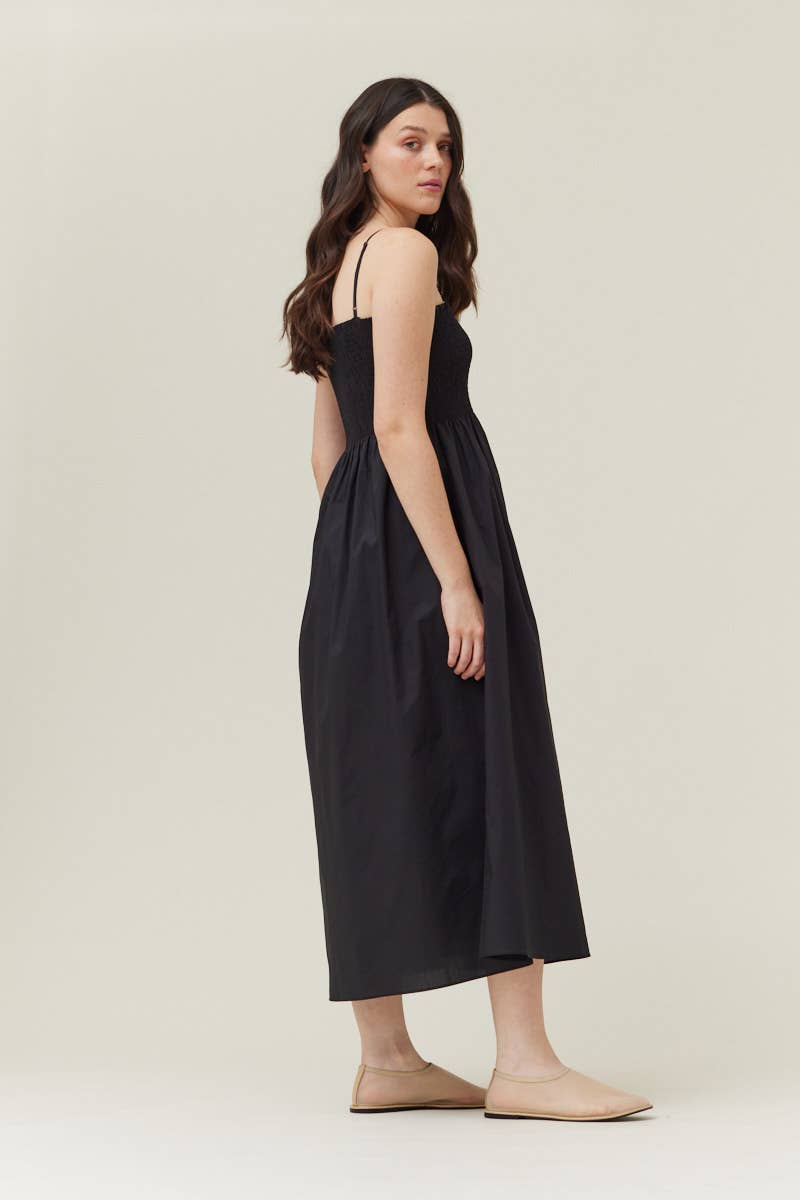 SMOCKED TOP MAXI DRESS