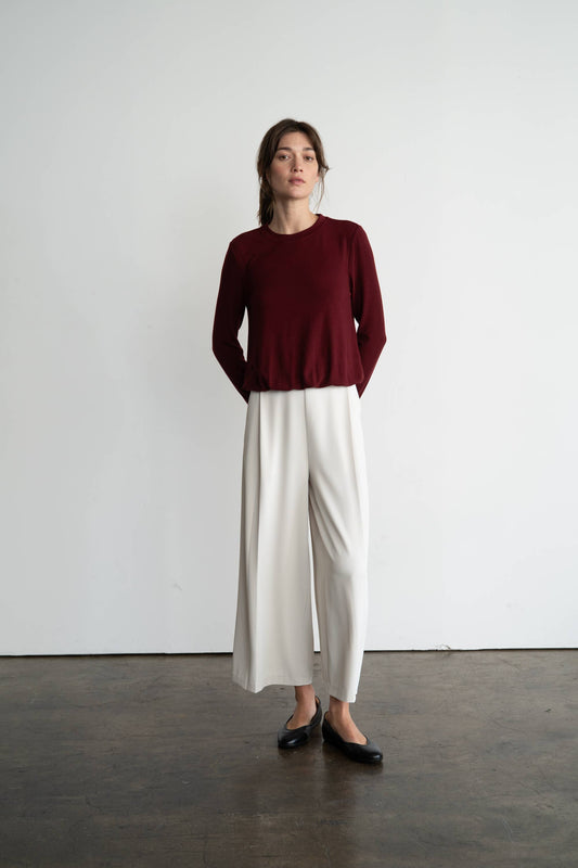 CLASSIC BUBBLE HEM BLOUSE