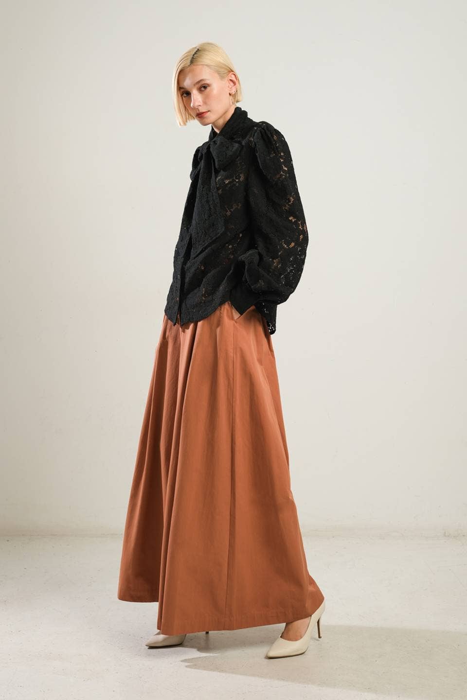 Black Lace Top w/Bow