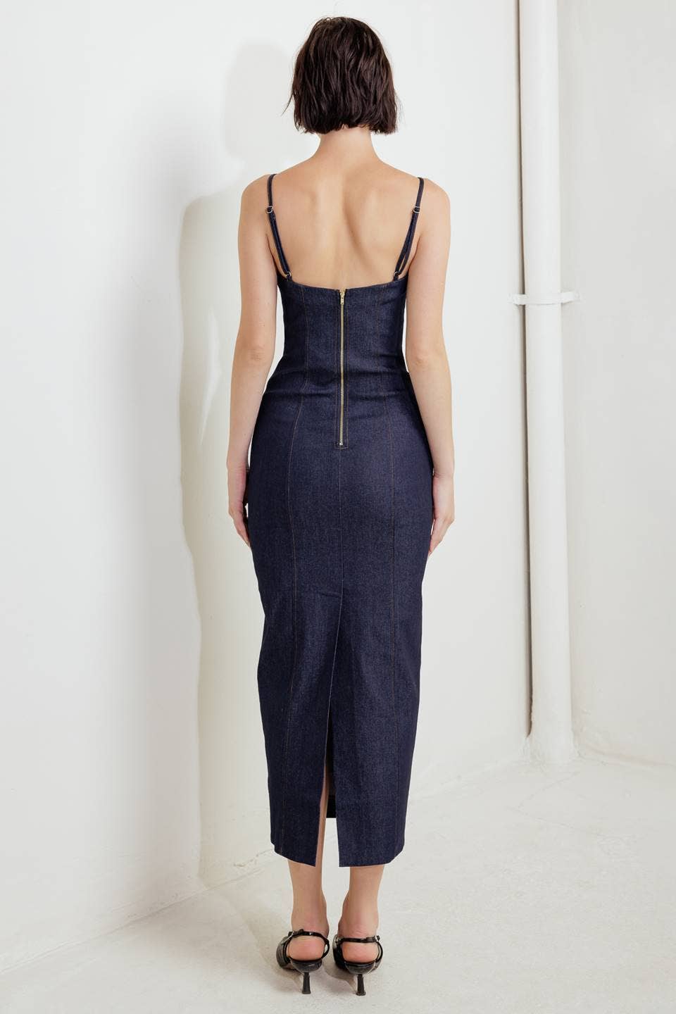 Dark Denim Midi Dress
