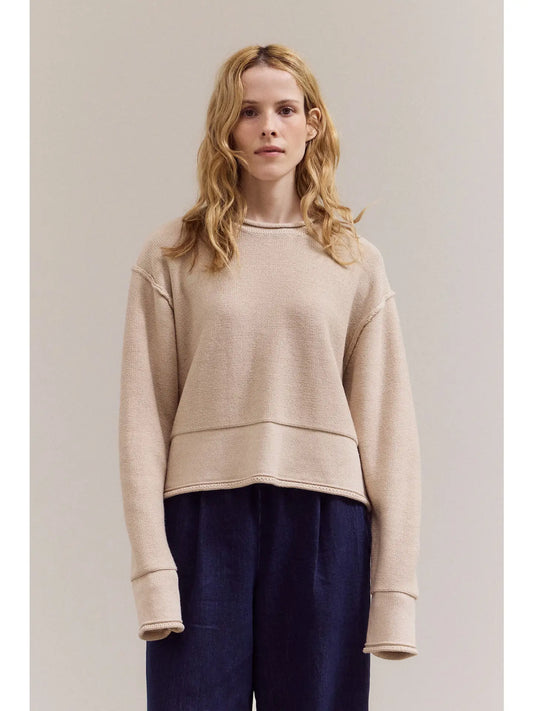 Parchment Rolled Edge Sweater