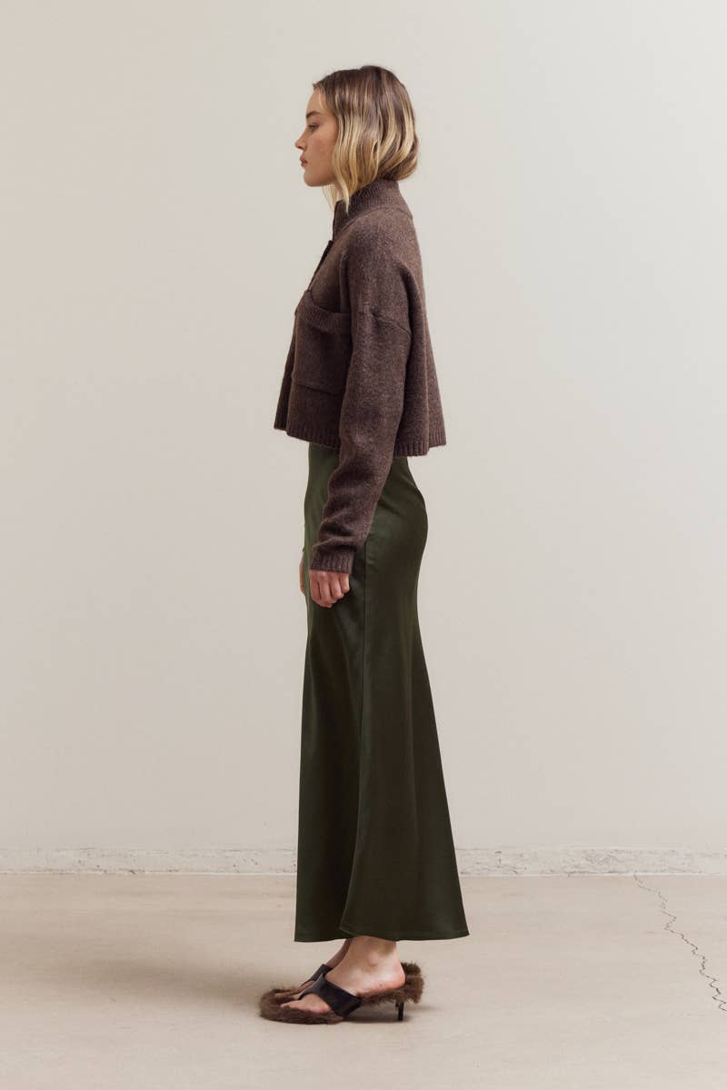 Mermaid Fit Satin Skirt