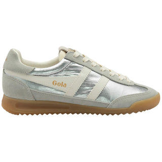 Firefly Metallic Trainer - Silver/Off White