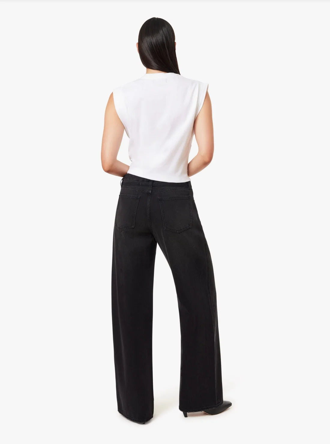 Brynn Tie Wide Leg - Washed Black