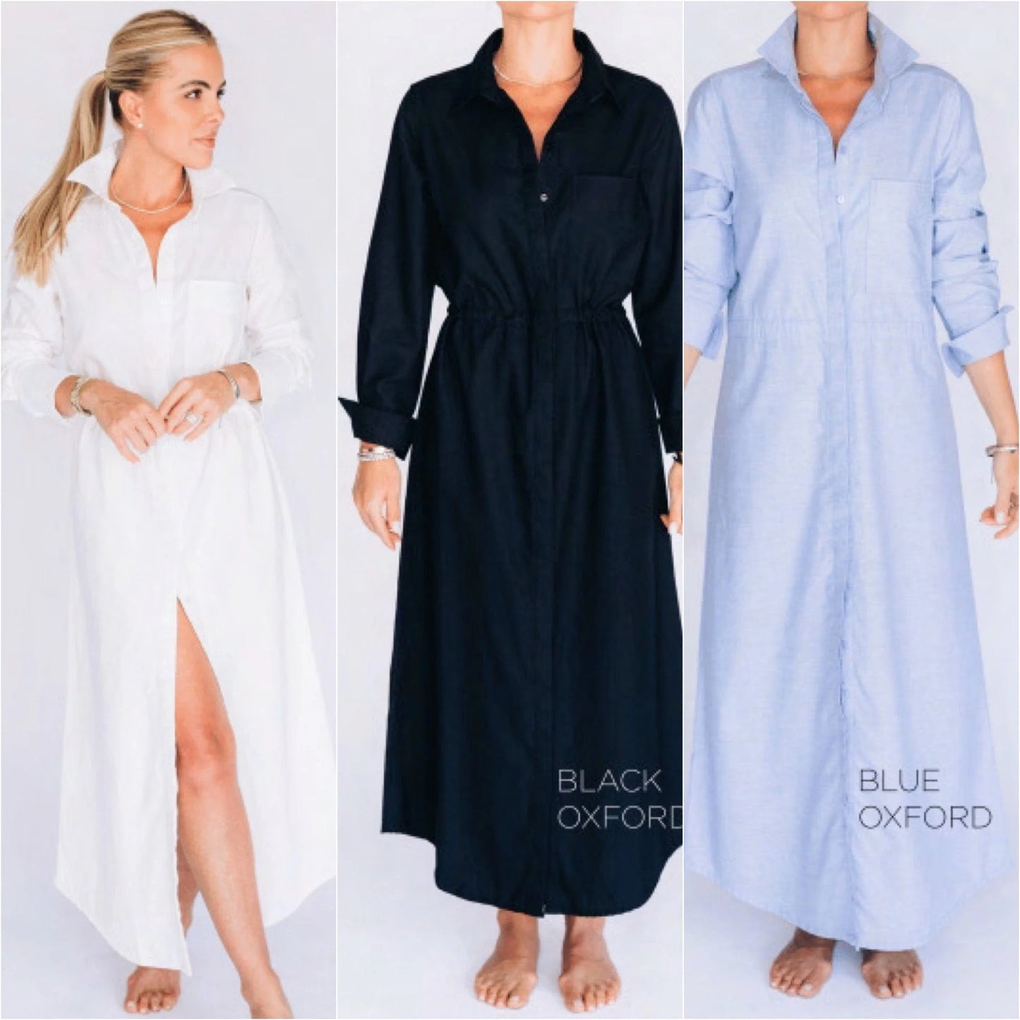 ALAMO Maxi Dress Oxford - Blue