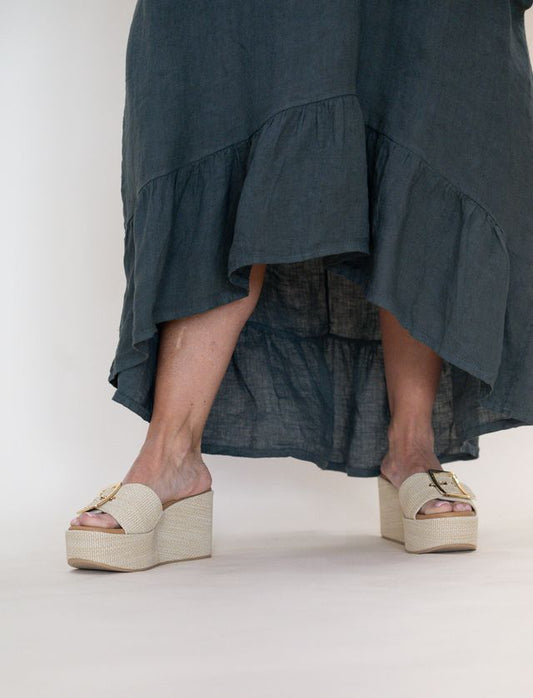 Jilian Raffia Wedges - Natural