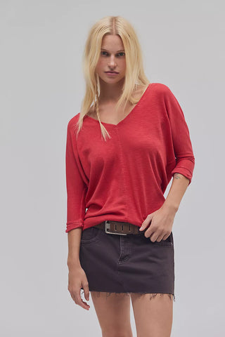 High Line Tee - Deep Claret