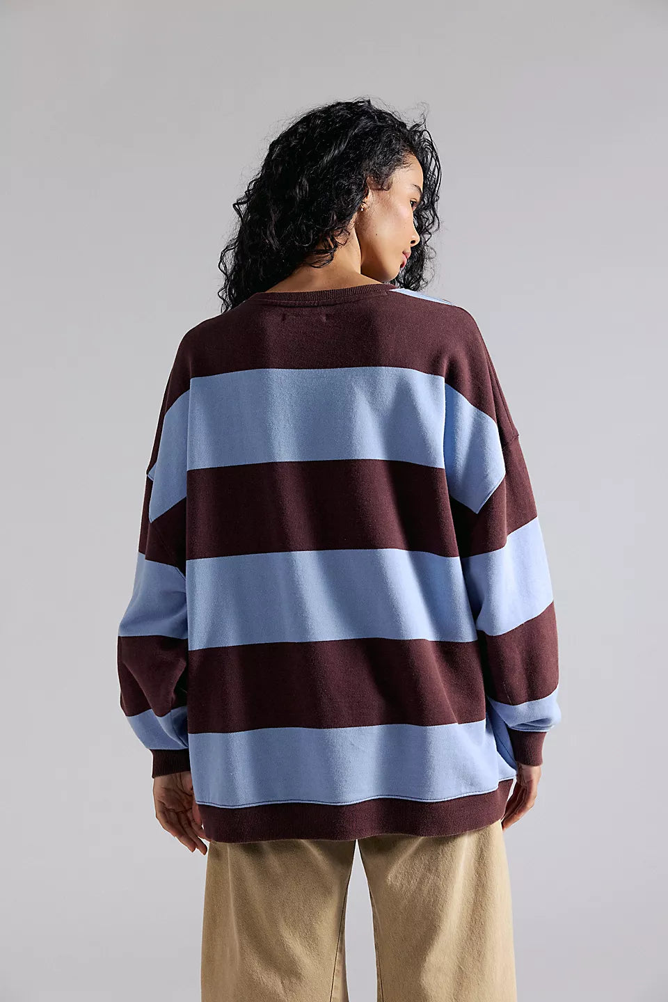 Classic Stiped Oversized Crewneck Top