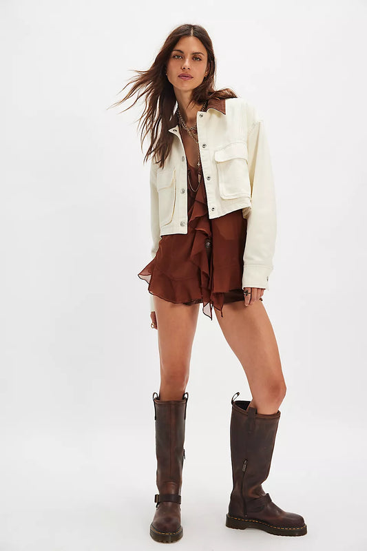 Free People Martha Workwear Jacket - Ecru