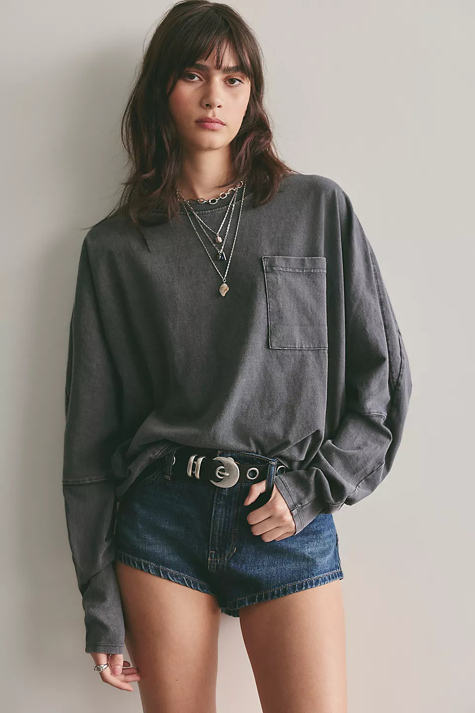 Epic Long Sleeve Top - Washed Black