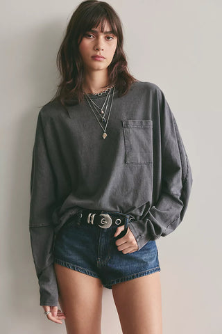 Epic Long Sleeve Top - Washed Black
