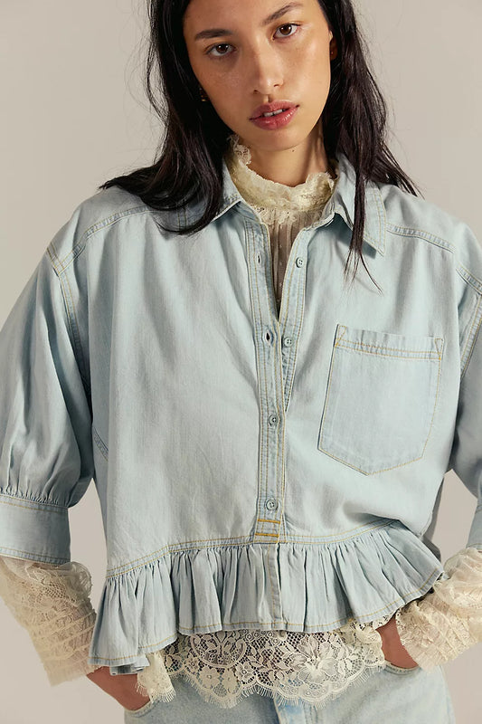 Free People Bailey Denim Shirt