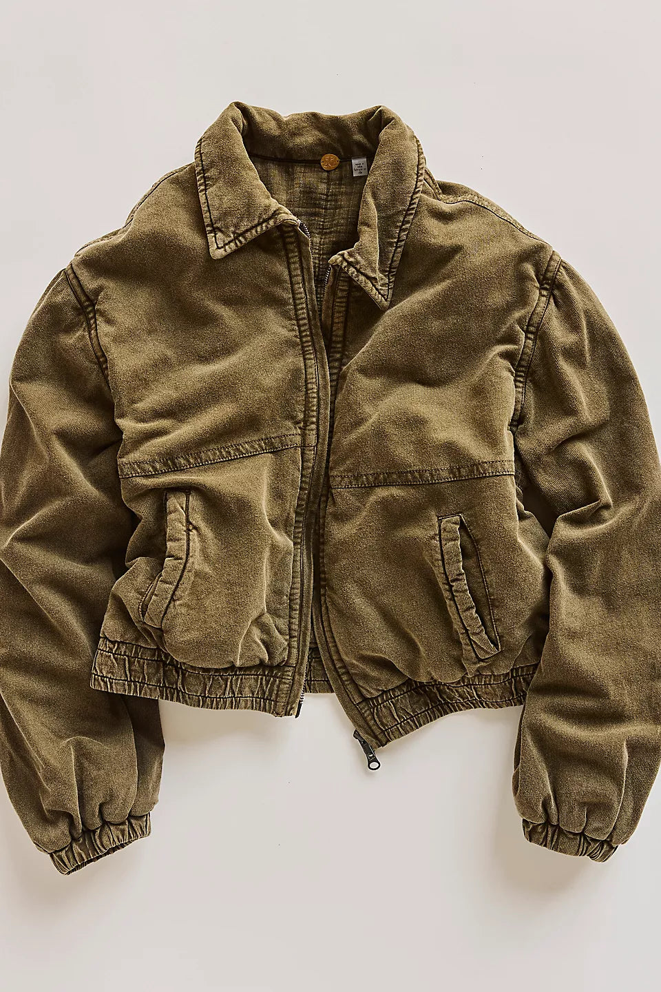 Birdie Washed Jacket - Olive Green