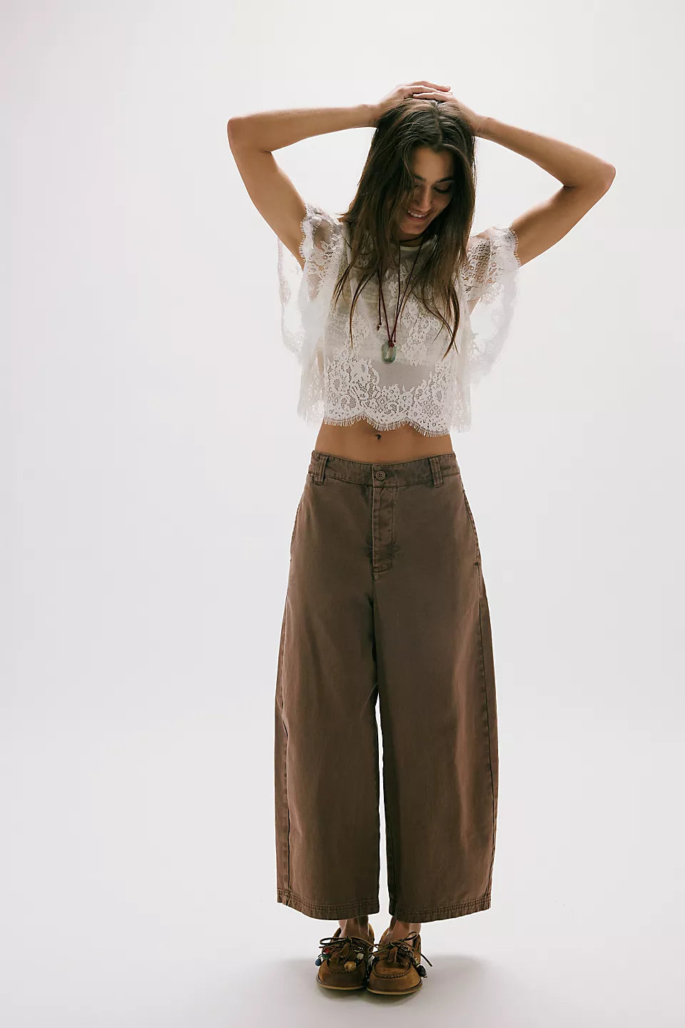 We The Free Lay Down Chino Trousers - Brownie