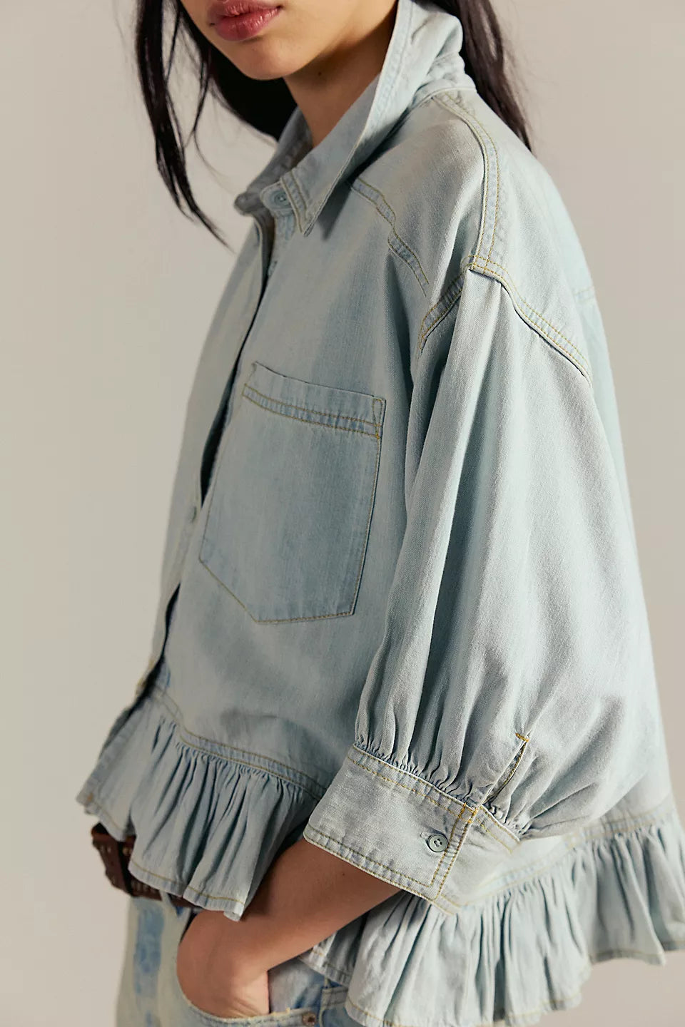 Free People Bailey Denim Shirt