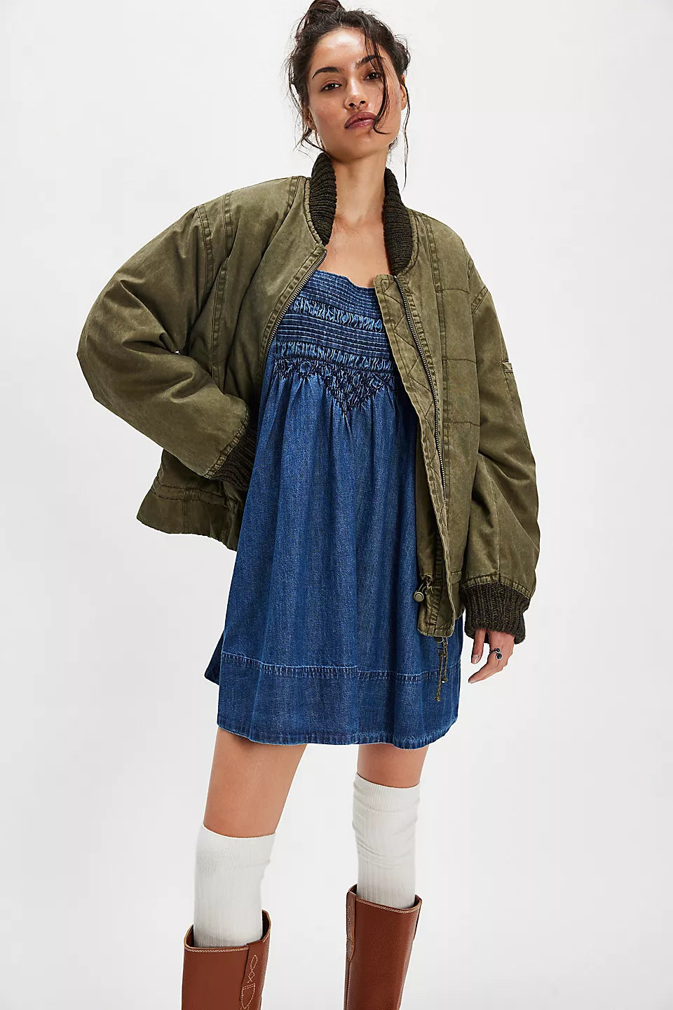 Free People Sonora Denim Mini Dress